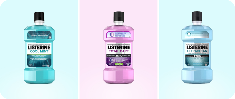 Un groupe de produits Listerine