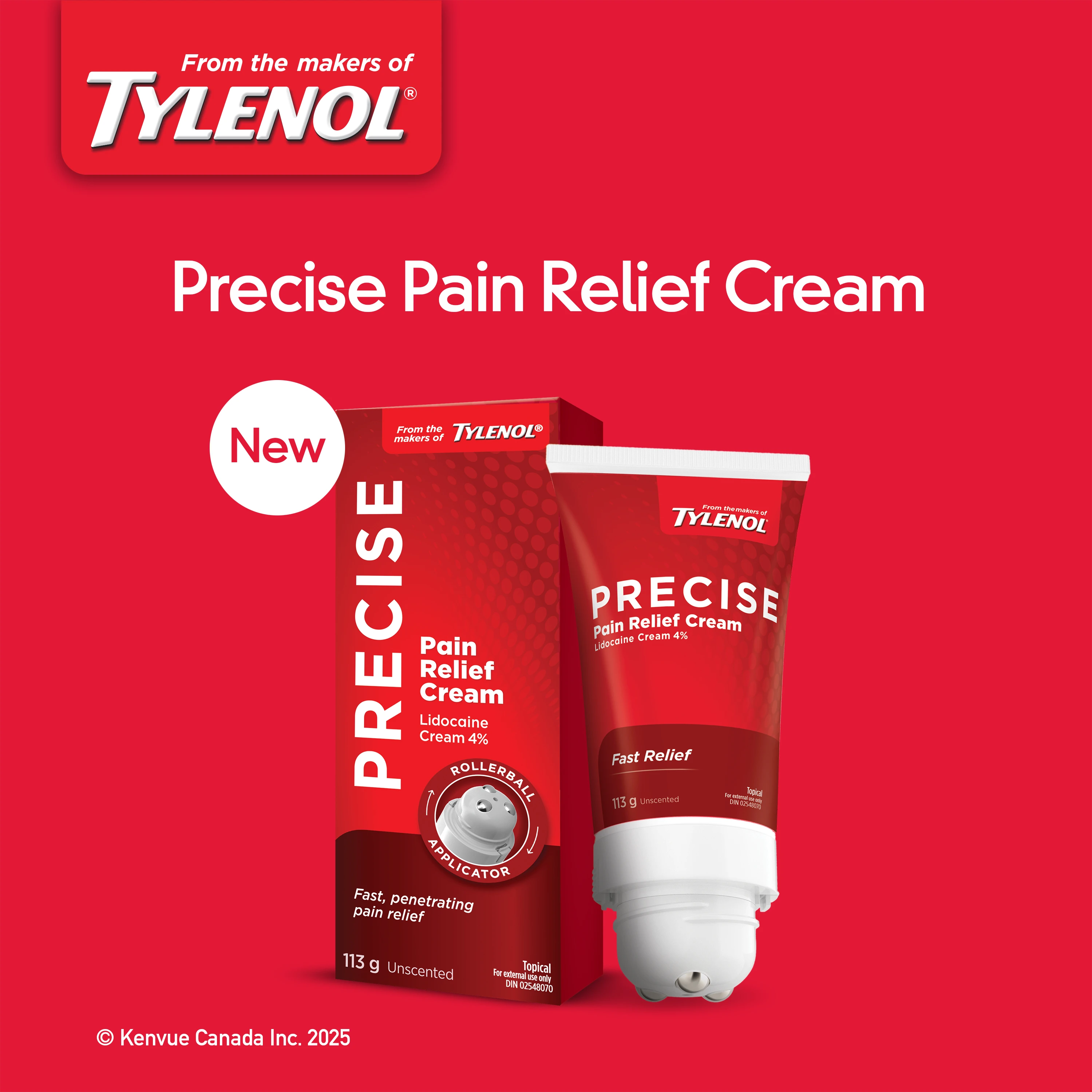 Precise Pain Relief Cream From the makers of TYLENOL® 