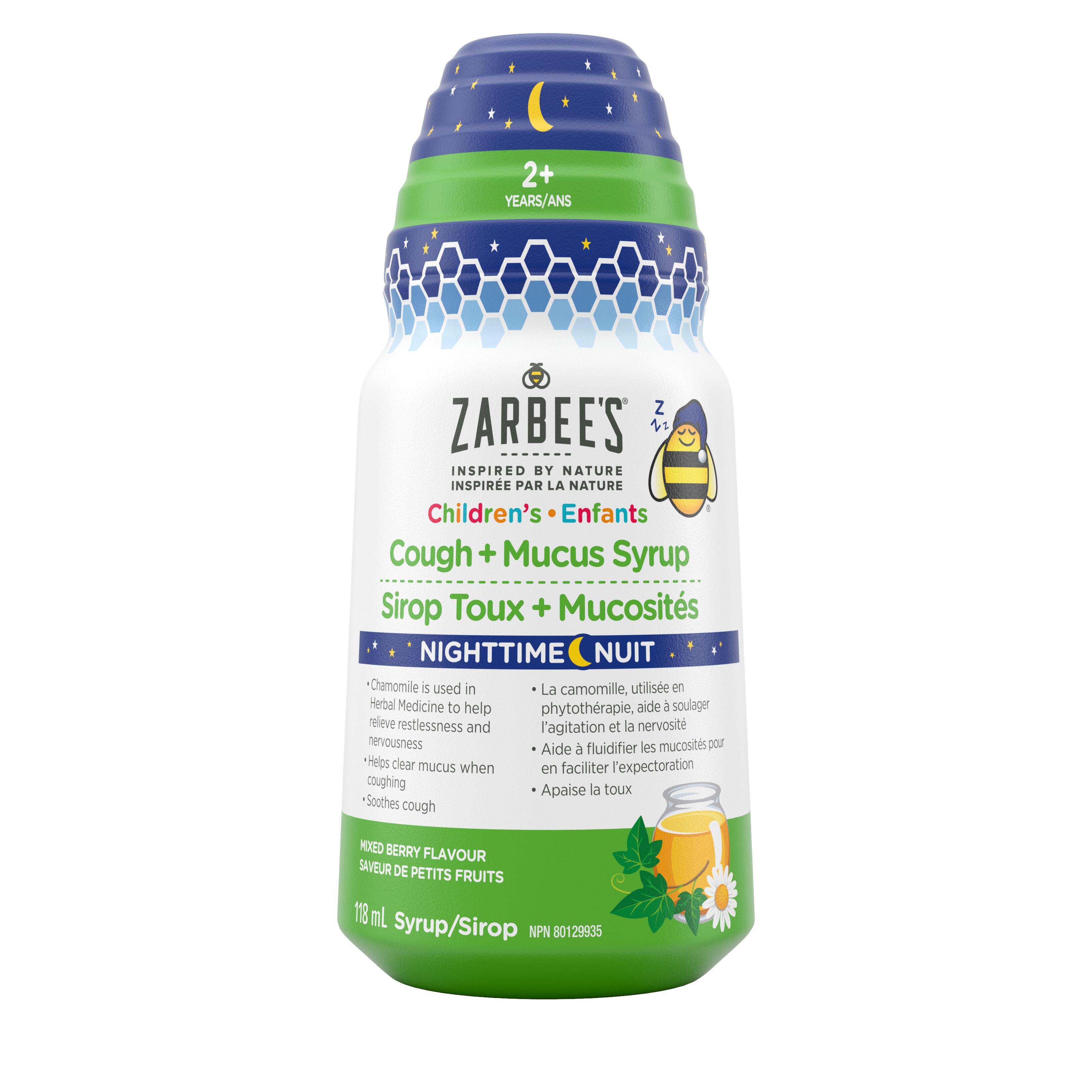 Zarbee’s Children’s Nighttime Cough + Mucus Syrup 