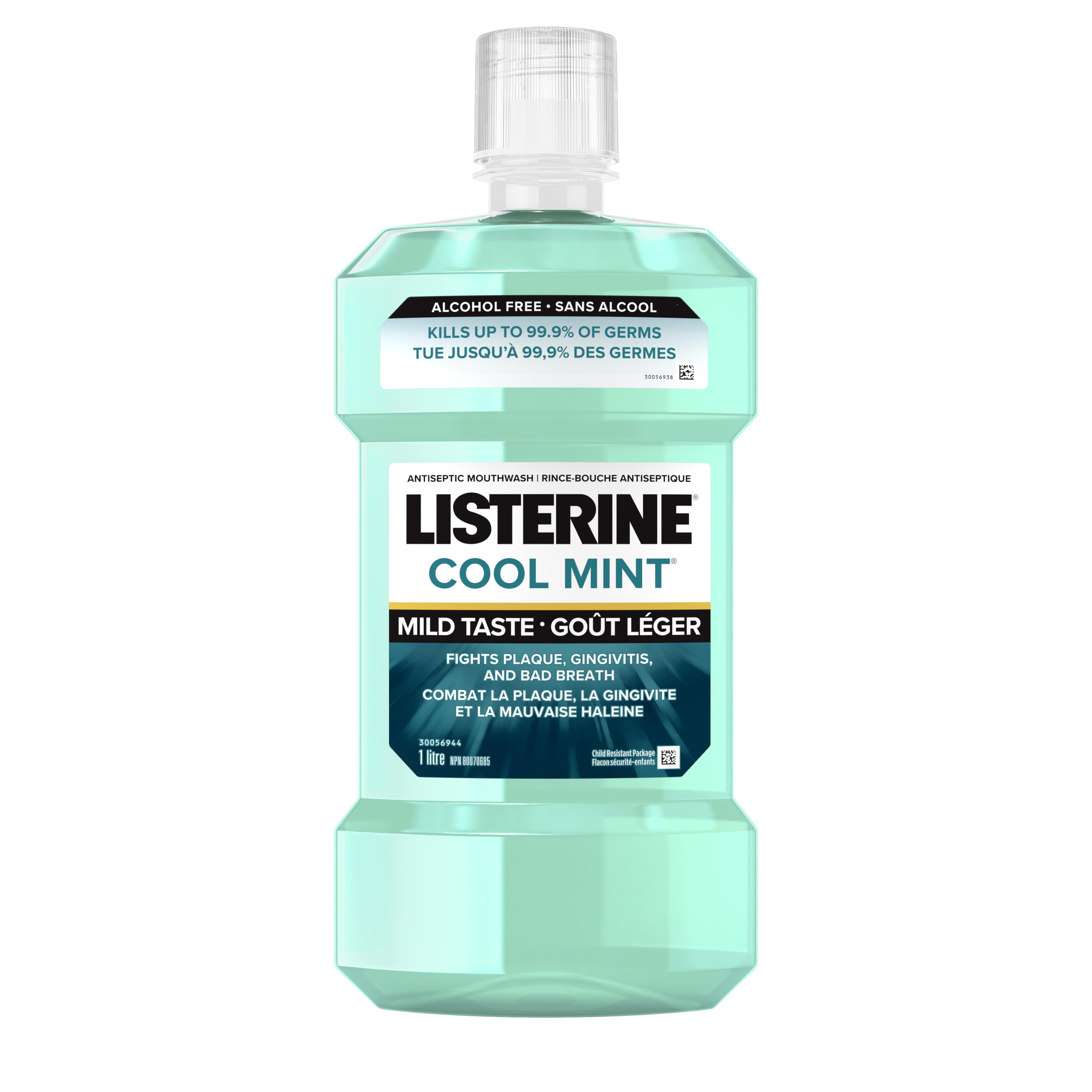 Listerine's Zero Cool Mint Alcohol Free Mouthwash