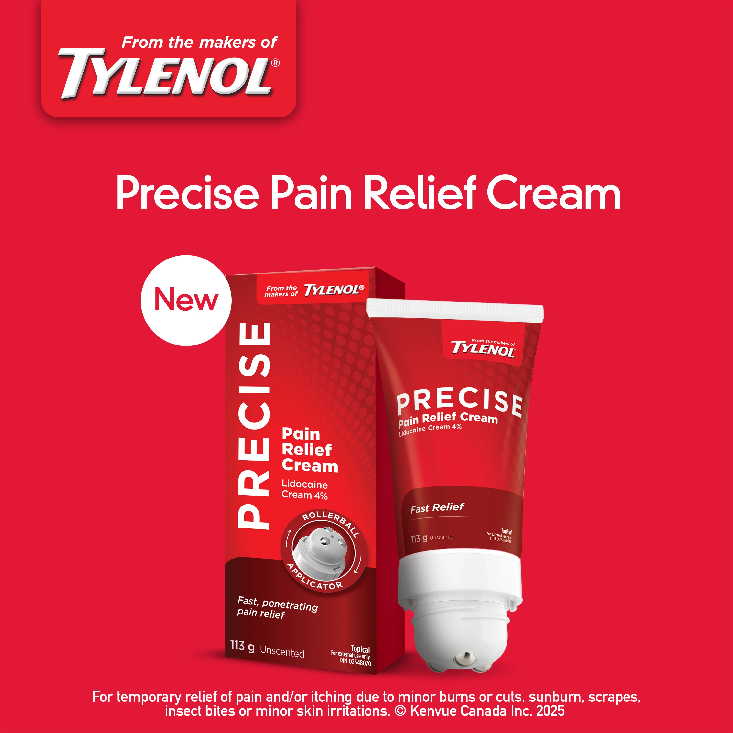 Precise Pain Relief Cream From the makers of TYLENOL® 