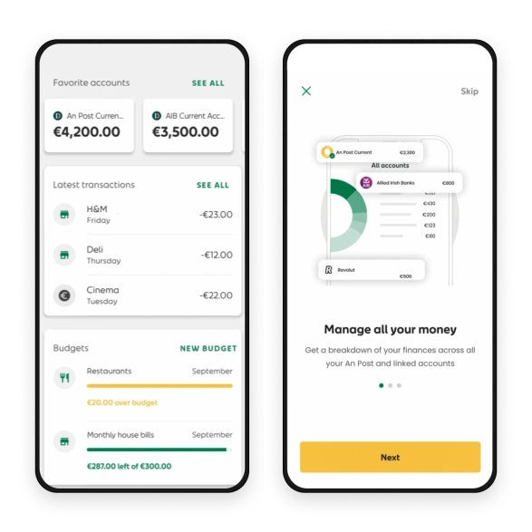 An Post banking app - Money Manager