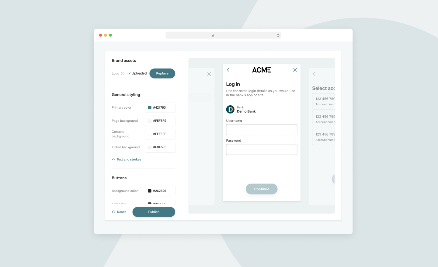 This image depicts how payment service providers (PSPs) who use Tink can customise each merchant individually with Tink's Pay by Bank technology, for a seamless transition between the merchant and Tink's flows. 