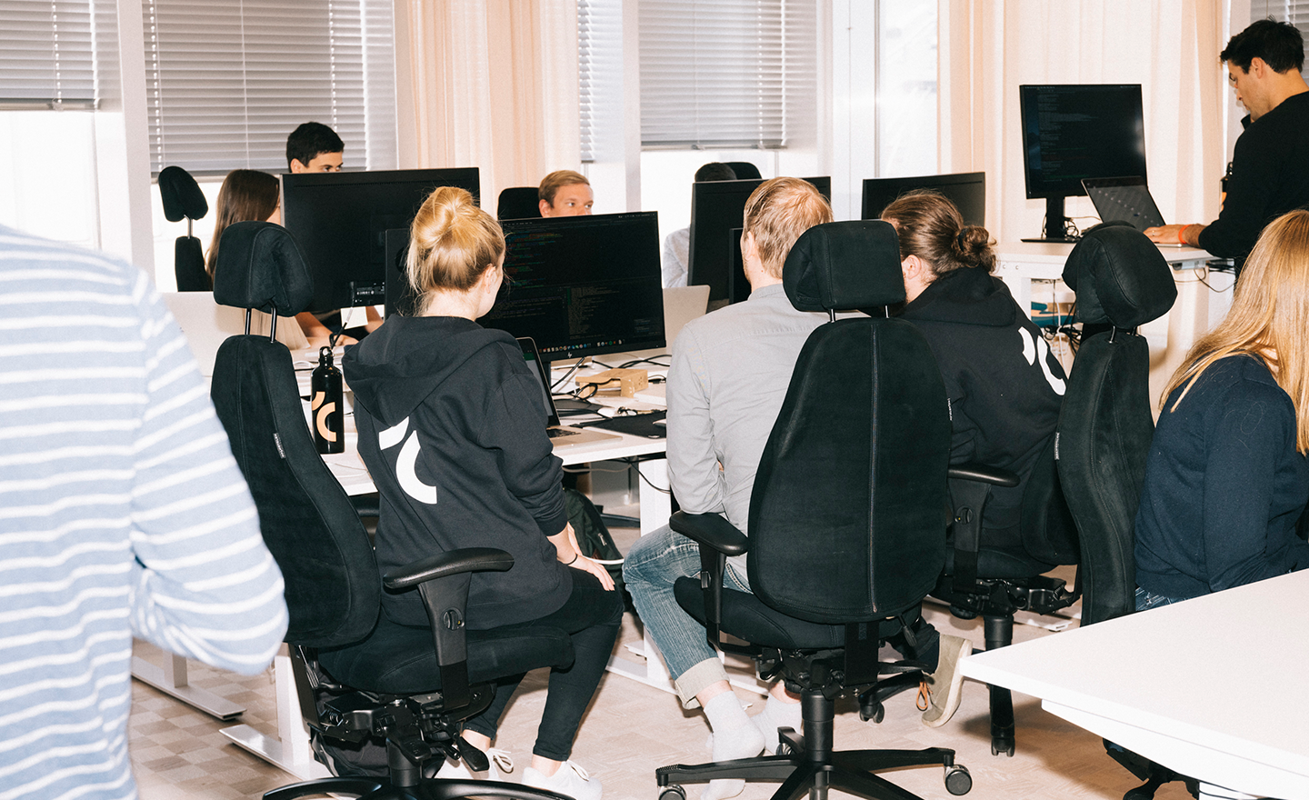 Tink employees working in the office