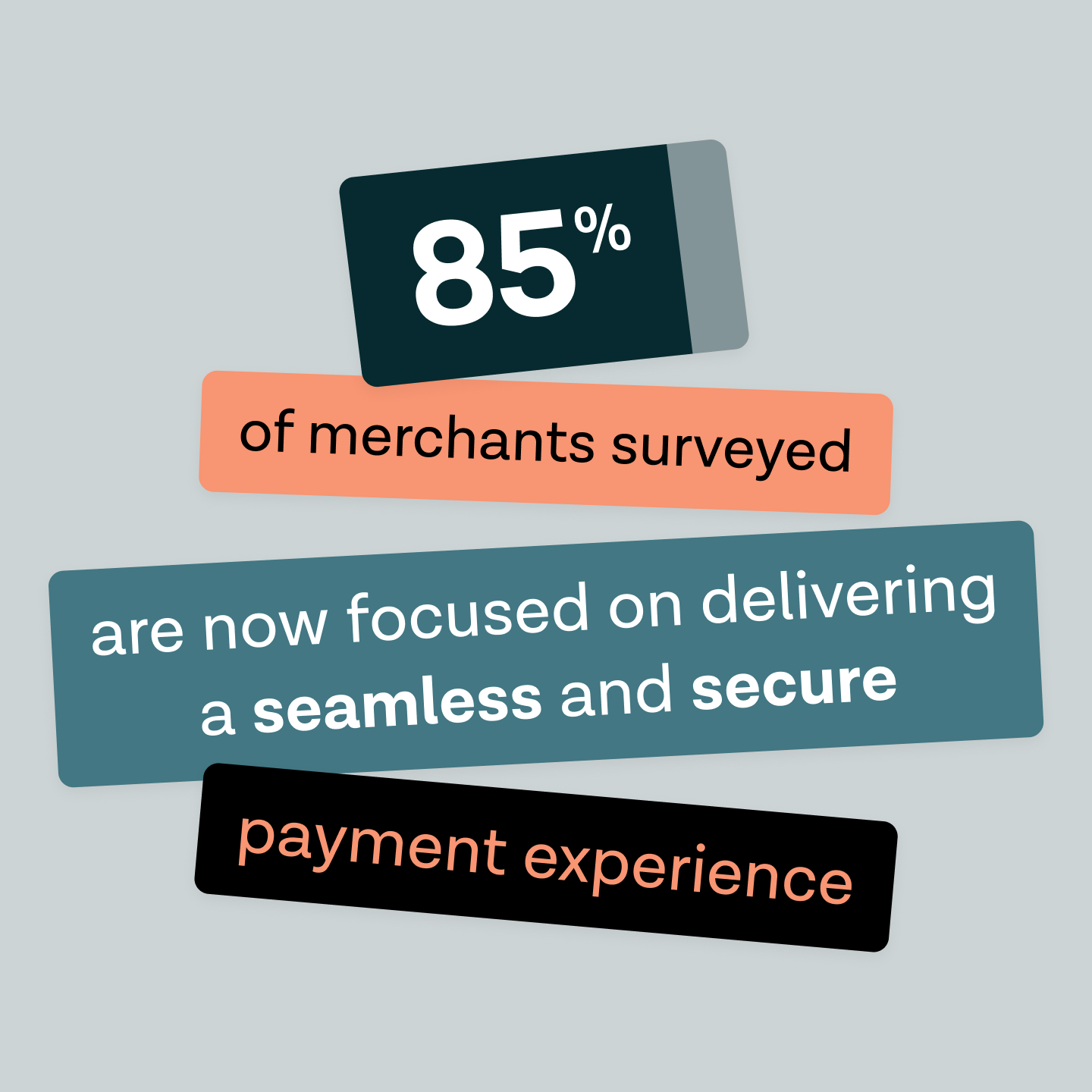 85% of merchants surveyed are now focused on delivering a seamless and secure payment experience