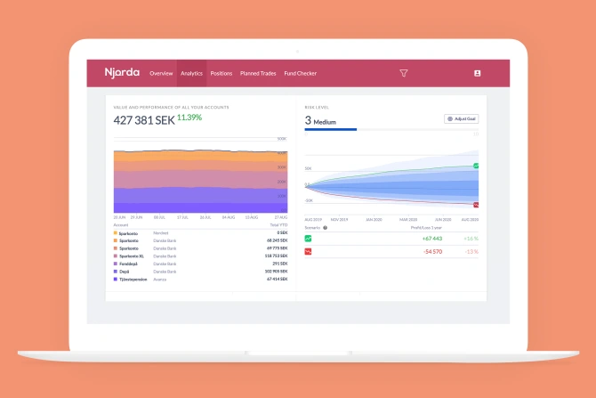 By using Njorda, users can get an investment overview that isn’t possible by logging into separate accounts.