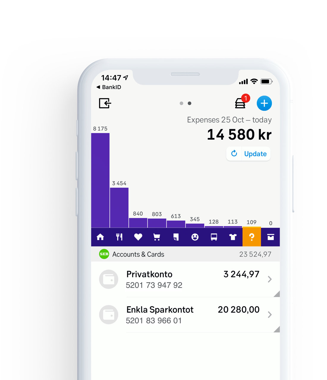 Major Nordic bank SEB developed its own app based on Tink’s platform, using data enrichment to categorise and display transactions in a clear format for their customers. 

SEB's app is now the most popular channel for private customers in Sweden, with more than 200 million visits every year.