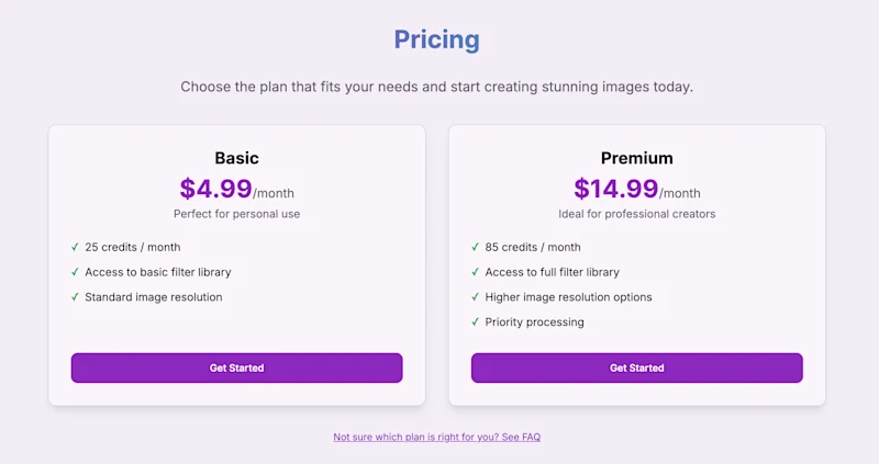 pricing filtrix