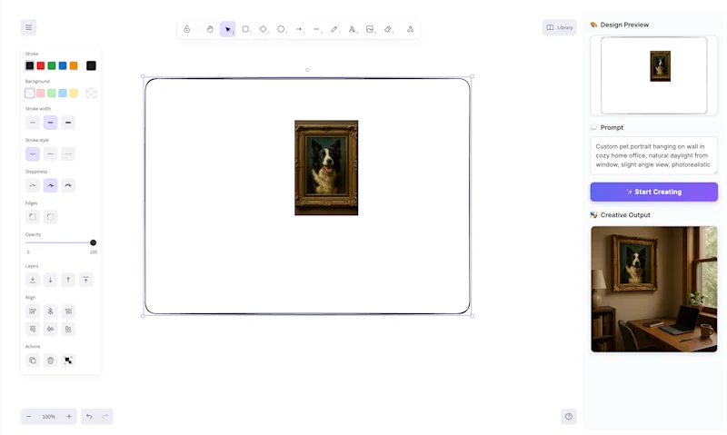 mocup painting canvas mode