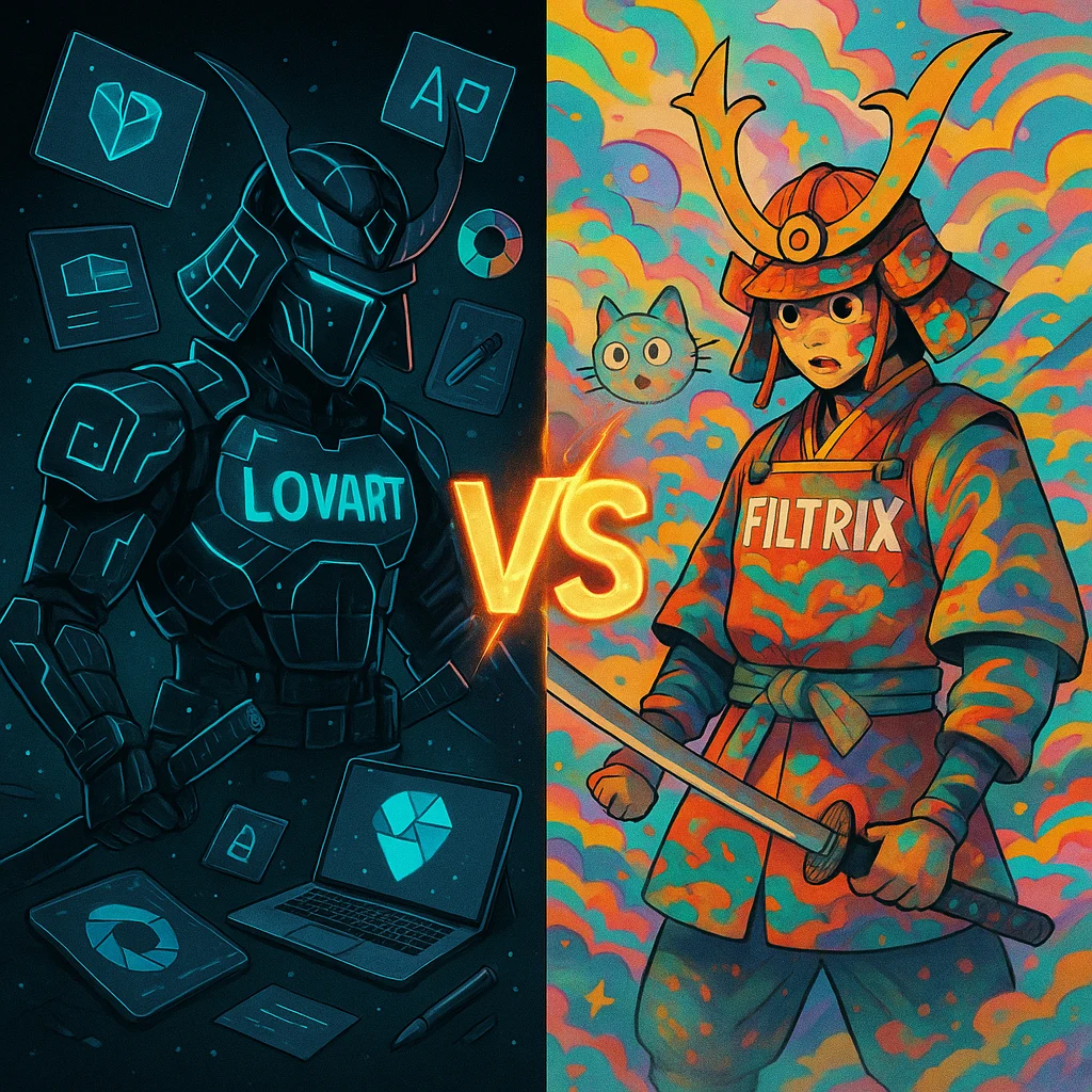 Lovart vs Filtrix: Choosing the Right AI Design Tool for Your Creative Needs