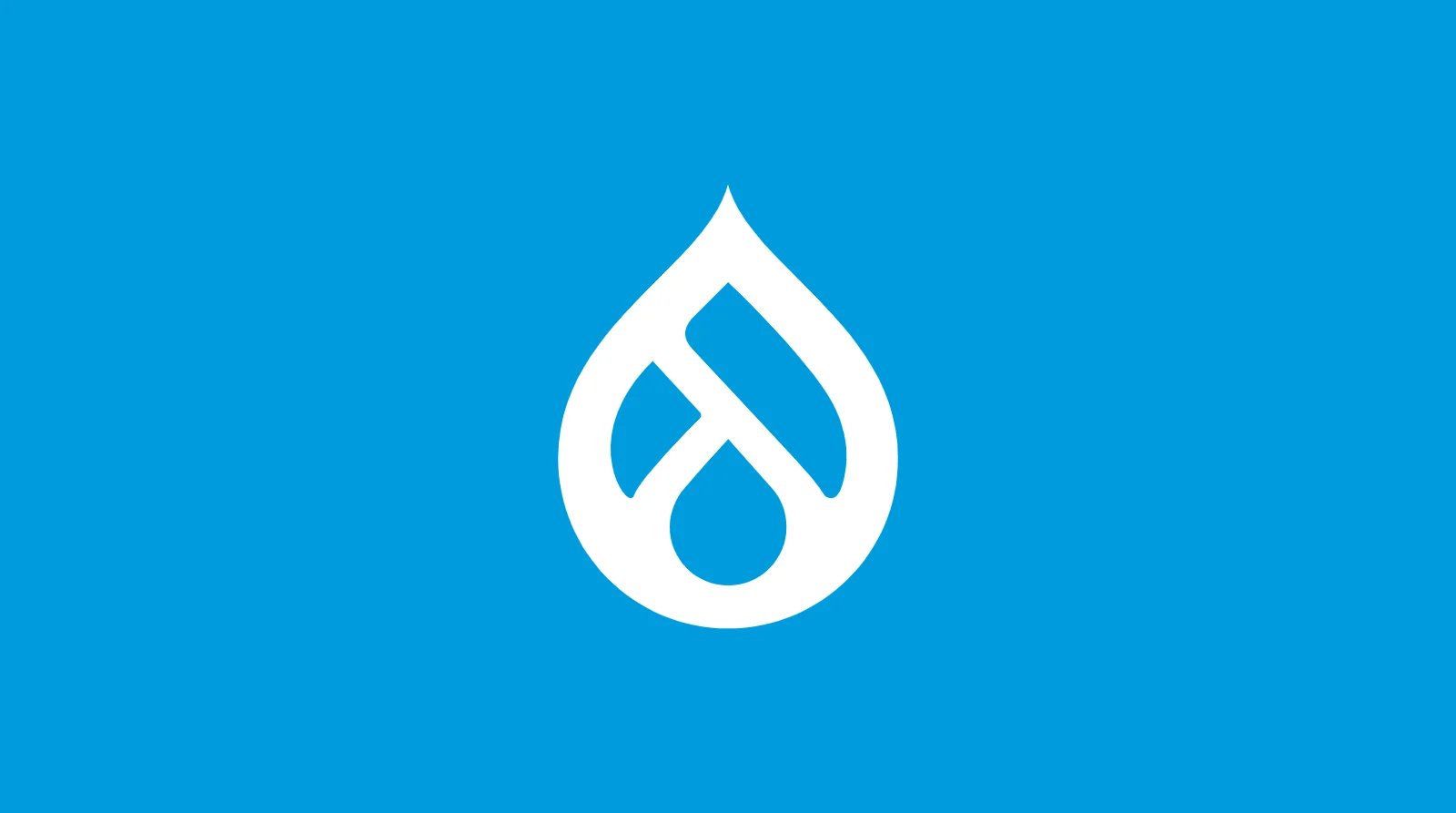 Asset - Drupal logo white azure bg