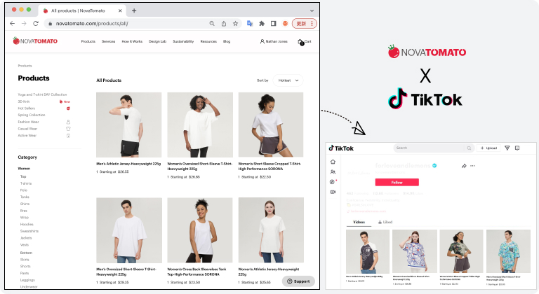 tiktok clothes website