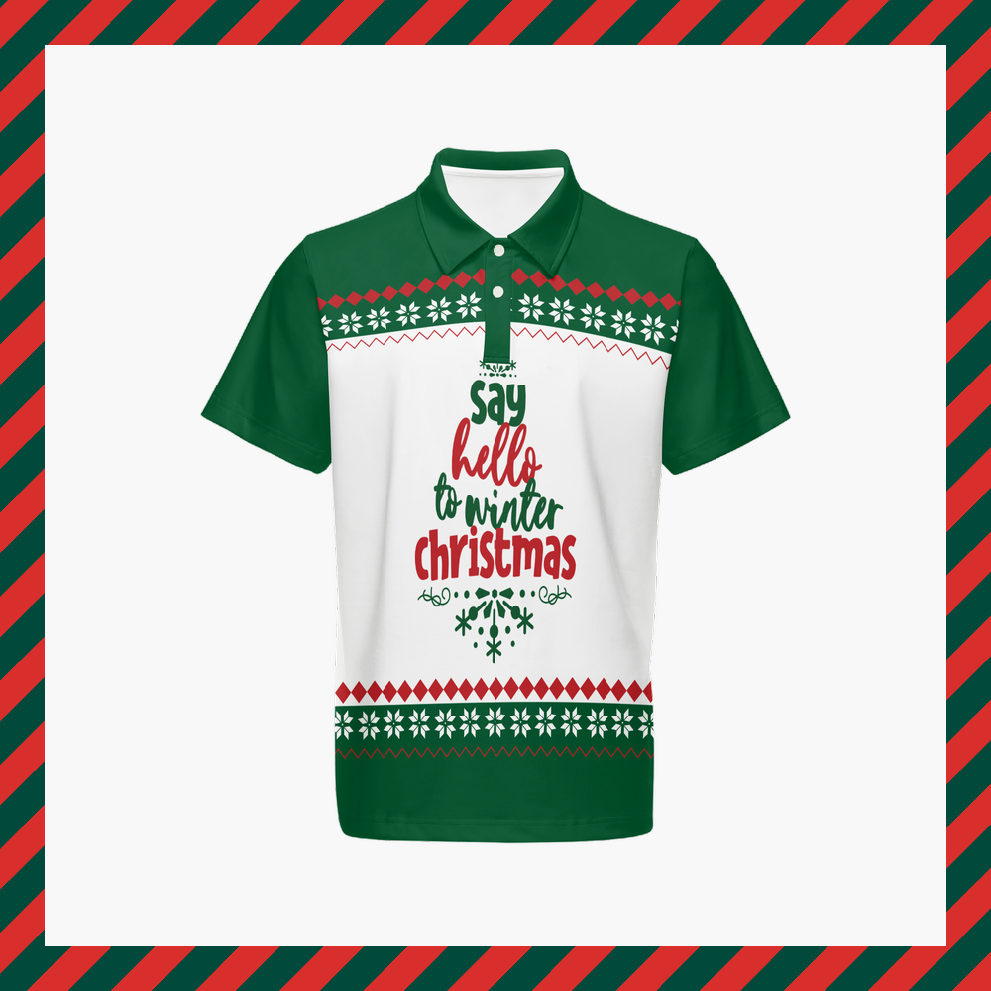 Christmas hot sale polo shirts