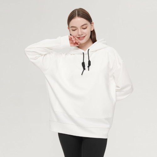 Women’s Relaxed Fit Hoodie With Front Patch-Super Heavy 375g