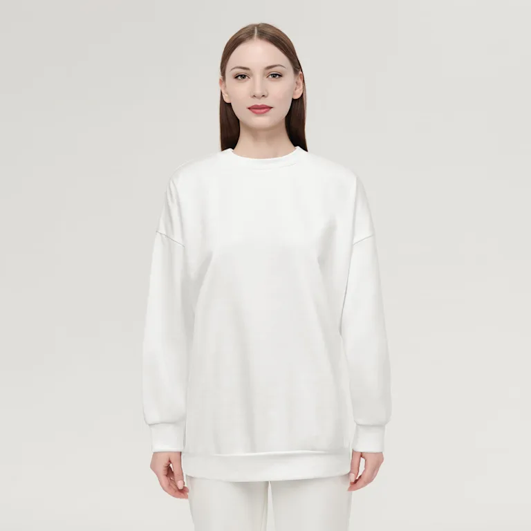 Women's Relaxed Fit Crewneck Sweatshirt-Super Heavy 375g