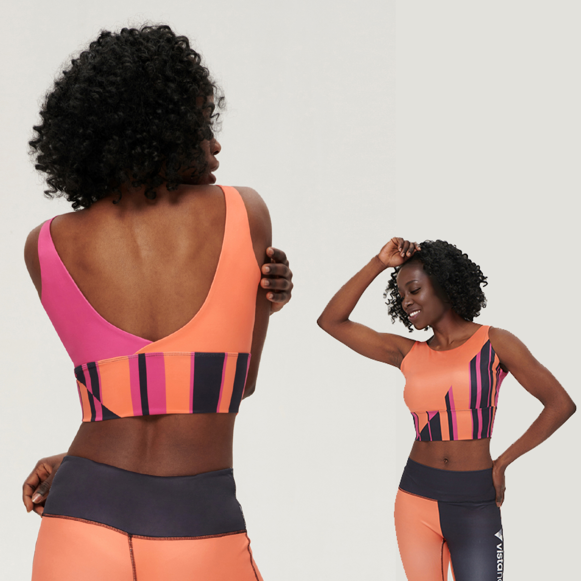 Custom Printed Women's Longline V-Shape-Back Sports Bra
