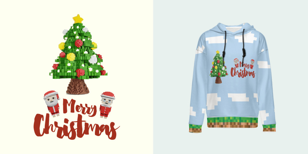 Video game patterns ugly sweater