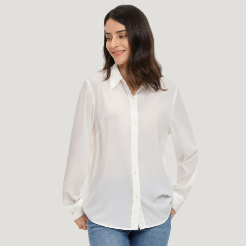 Women's Classic Long Sleeve Button-Up Shirt