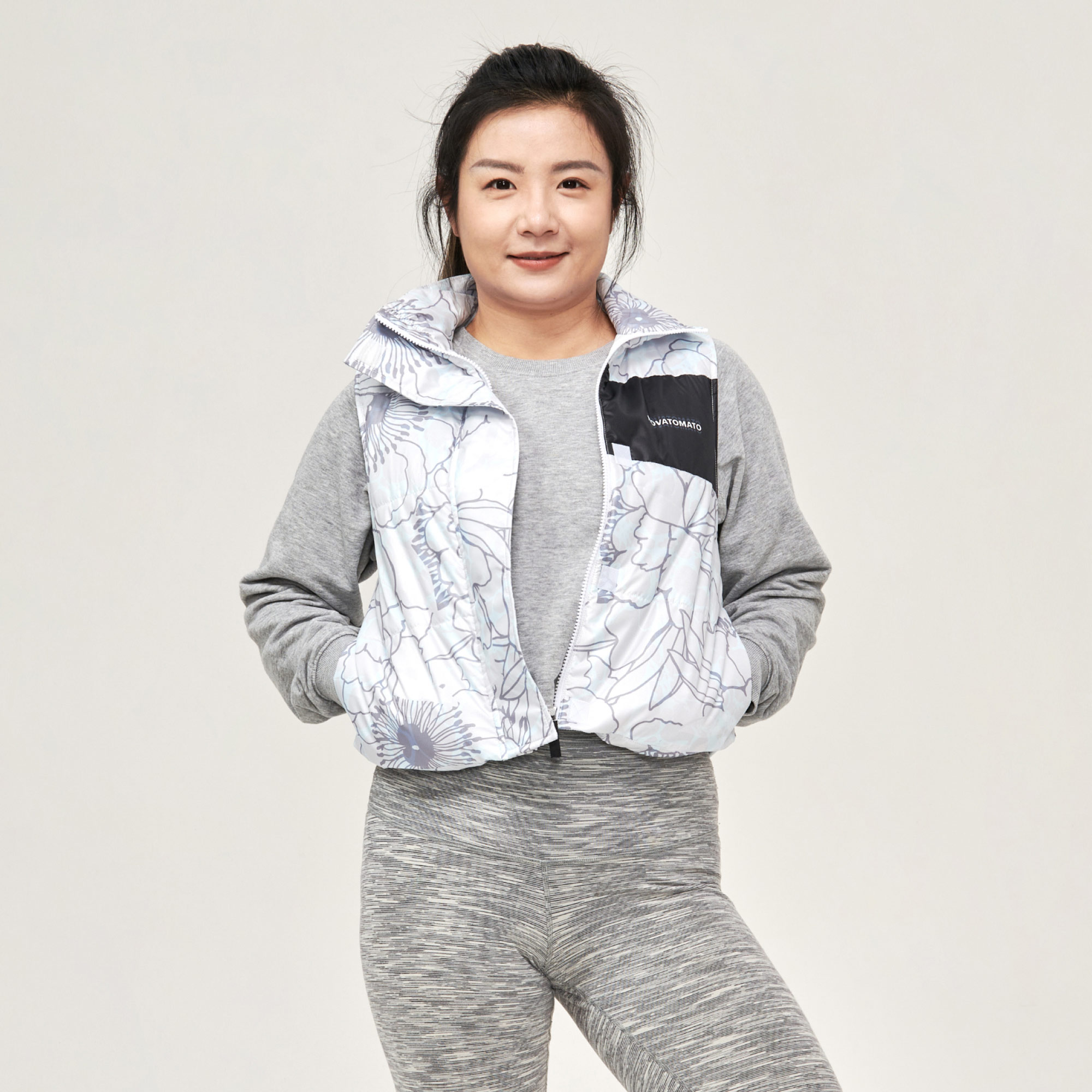 Custom Printed Women's Full-Zip Sleeveless Puffer Vest-Lightweight