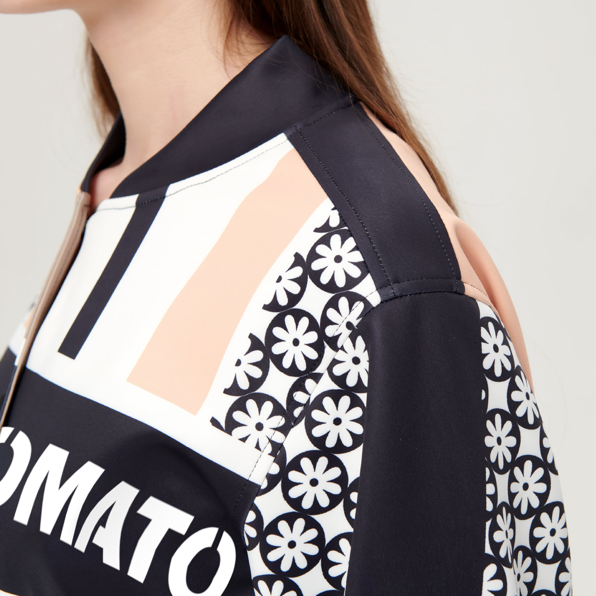 Custom Printed Women's Double Layered Bomber Sports Jacket