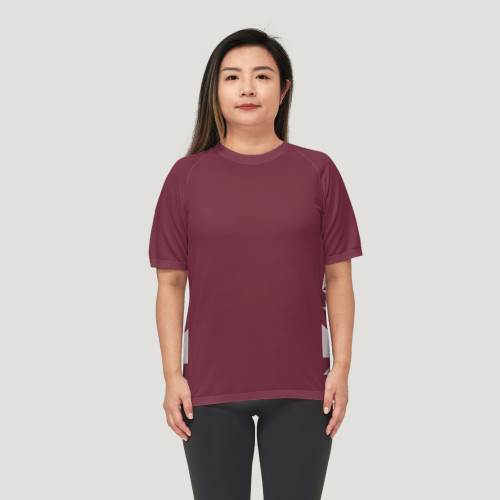 Women’s Seamless Knit Short Sleeve T-shirt-Cotton Feel Lightweight