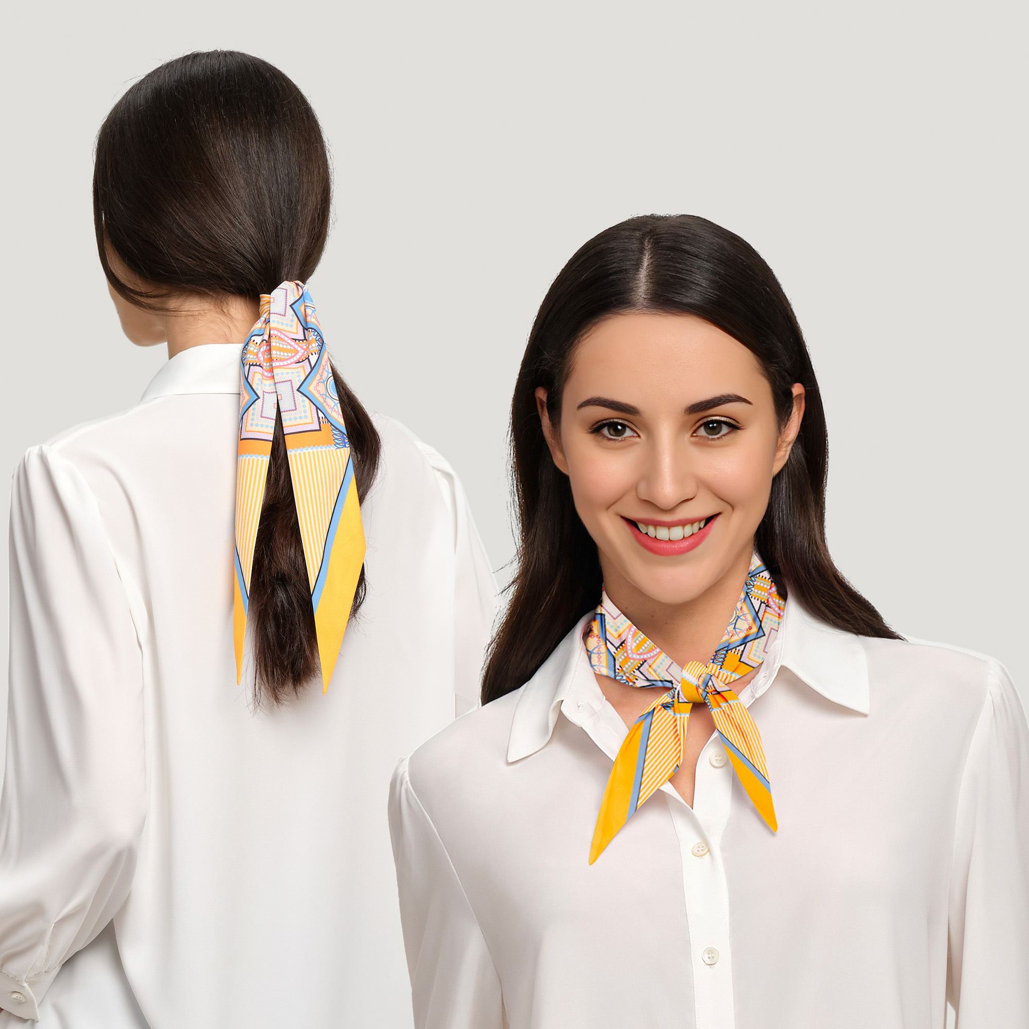 Custom Printed Luxury Silky-like Scarf | NovaTomato