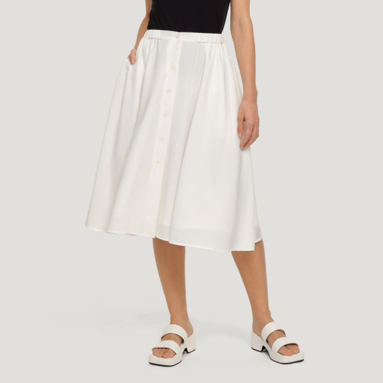 Women's A-Line Button Up Skirt