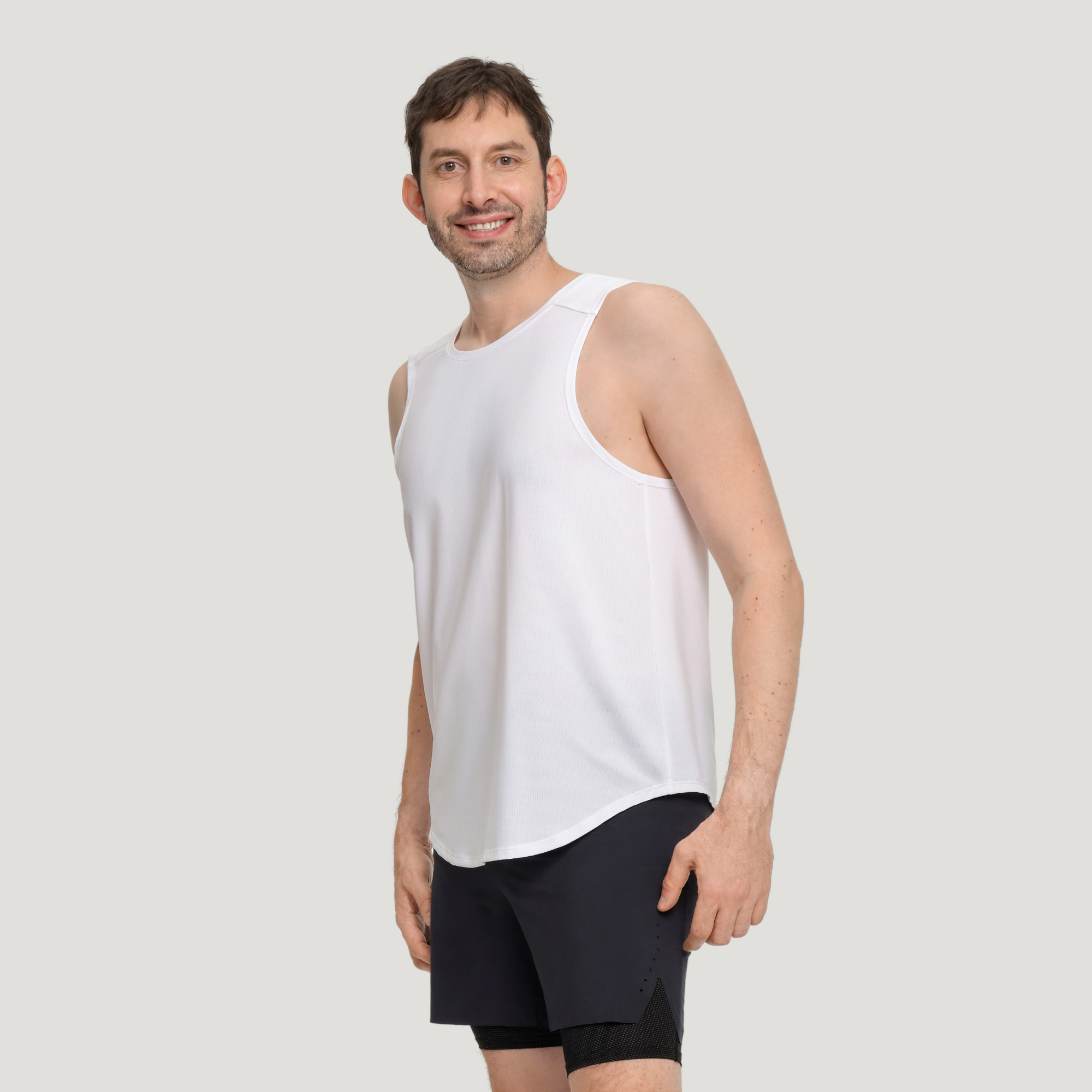 Custom Printed Men's Seamless Open Side Tank Top | NovaTomato