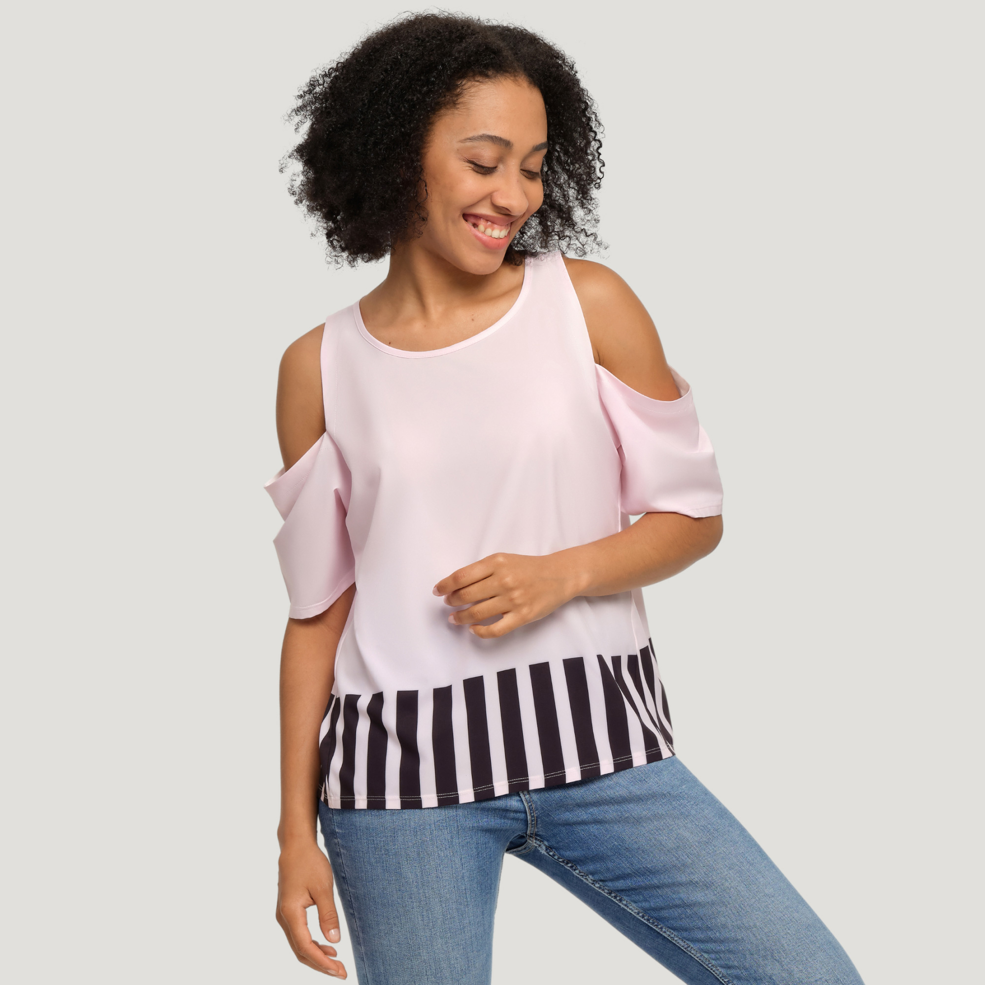 Ladies cold shoulder online tops