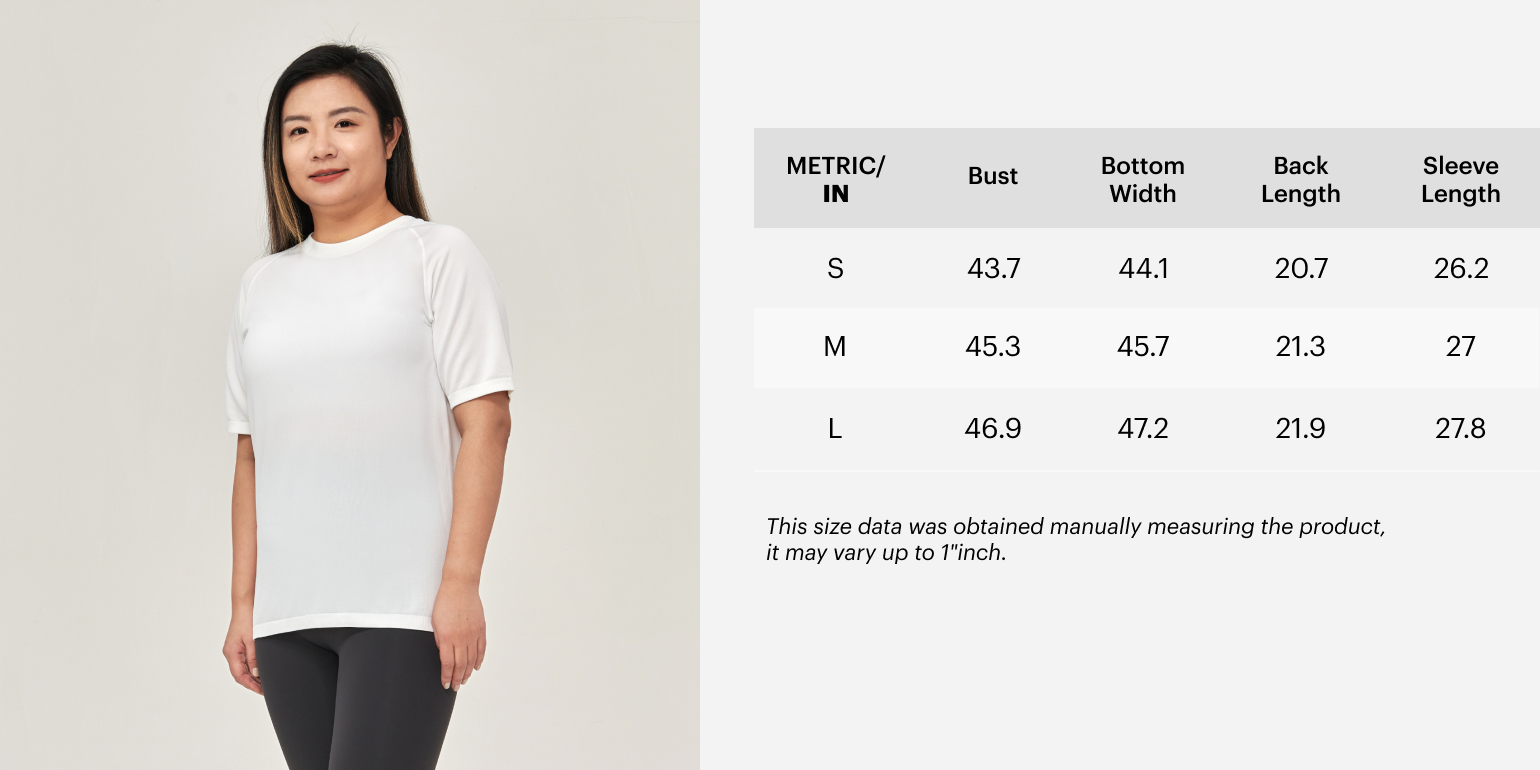 Women s T Shirt Size Chart and Fit Guide NovaTomato