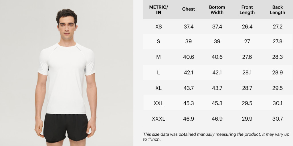 Men’s T-Shirt Size Chart and Fit Guide | NovaTomato