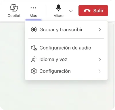 Grabar llamadas teams