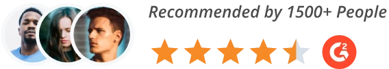 Recommended by 1500+ people, rated 4.5 stars on G2