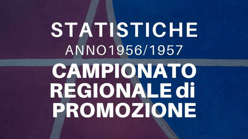 Foto di Statistiche Campionato Regionale di Promozione
