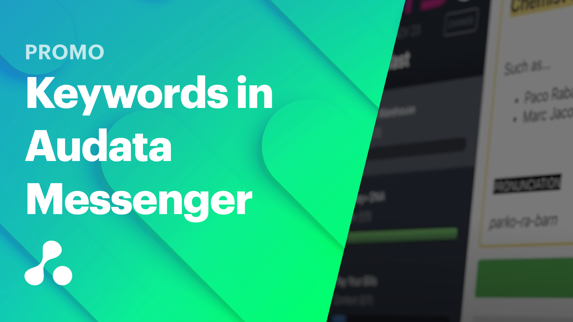 Keywords in Audata Messenger