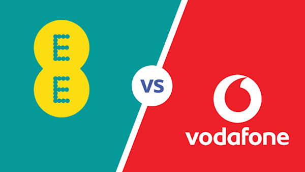 EE vs Vodafone logos