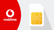 Vodafone logo and SIM card