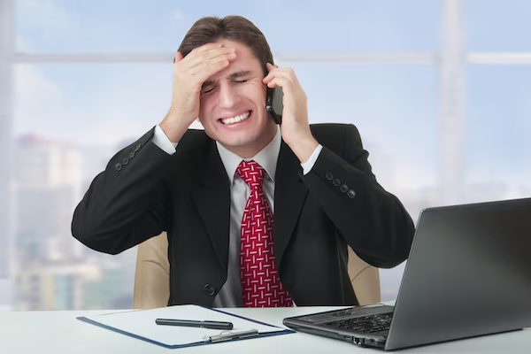 Businessman in crisis