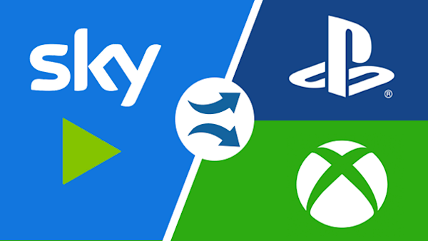 Sky, Playstation & Xbox logos