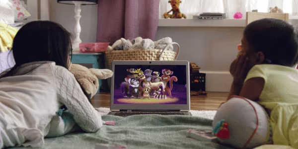 Kids watching Netflix