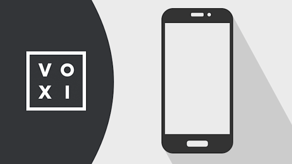 VOXI logo and mobile