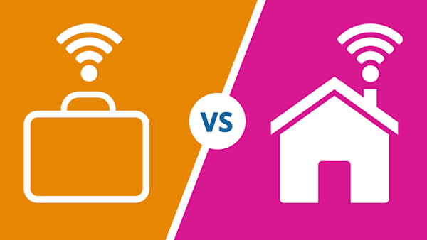 Business broadband Vs Home broadband icon