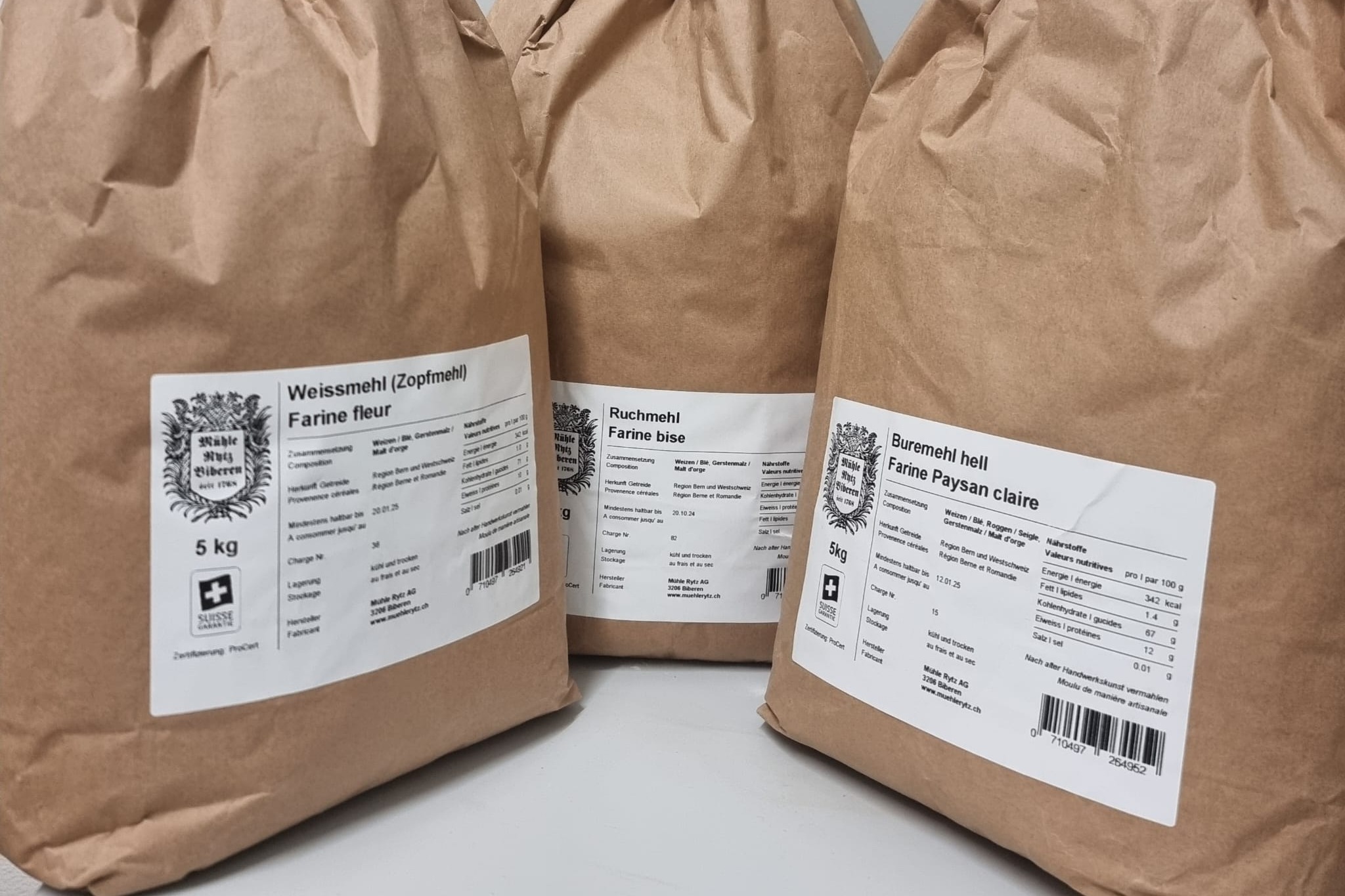 3 Mehlsorten 5kg - Mühle Rytz