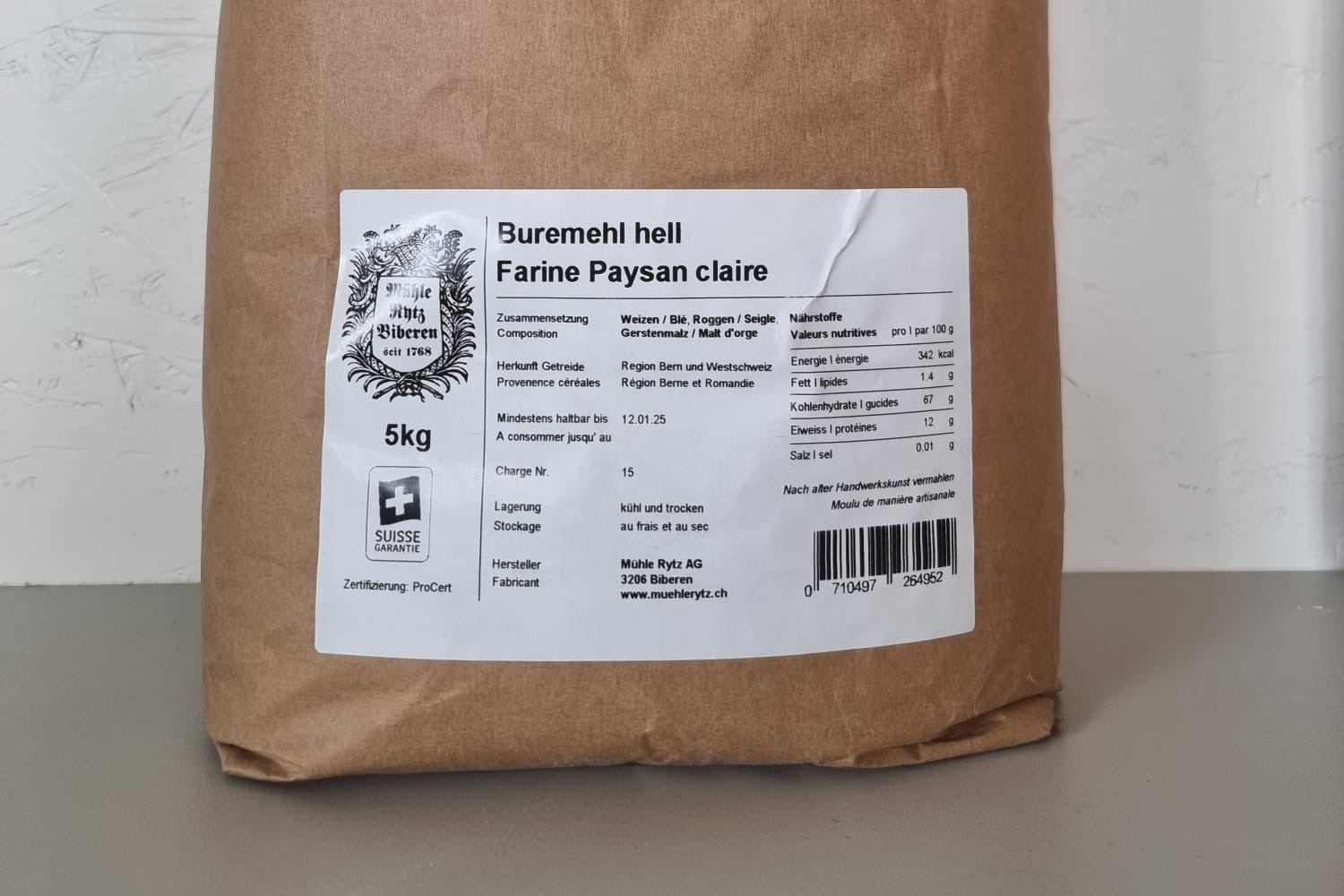 Buremehl hell 5kg - Mühle Rytz