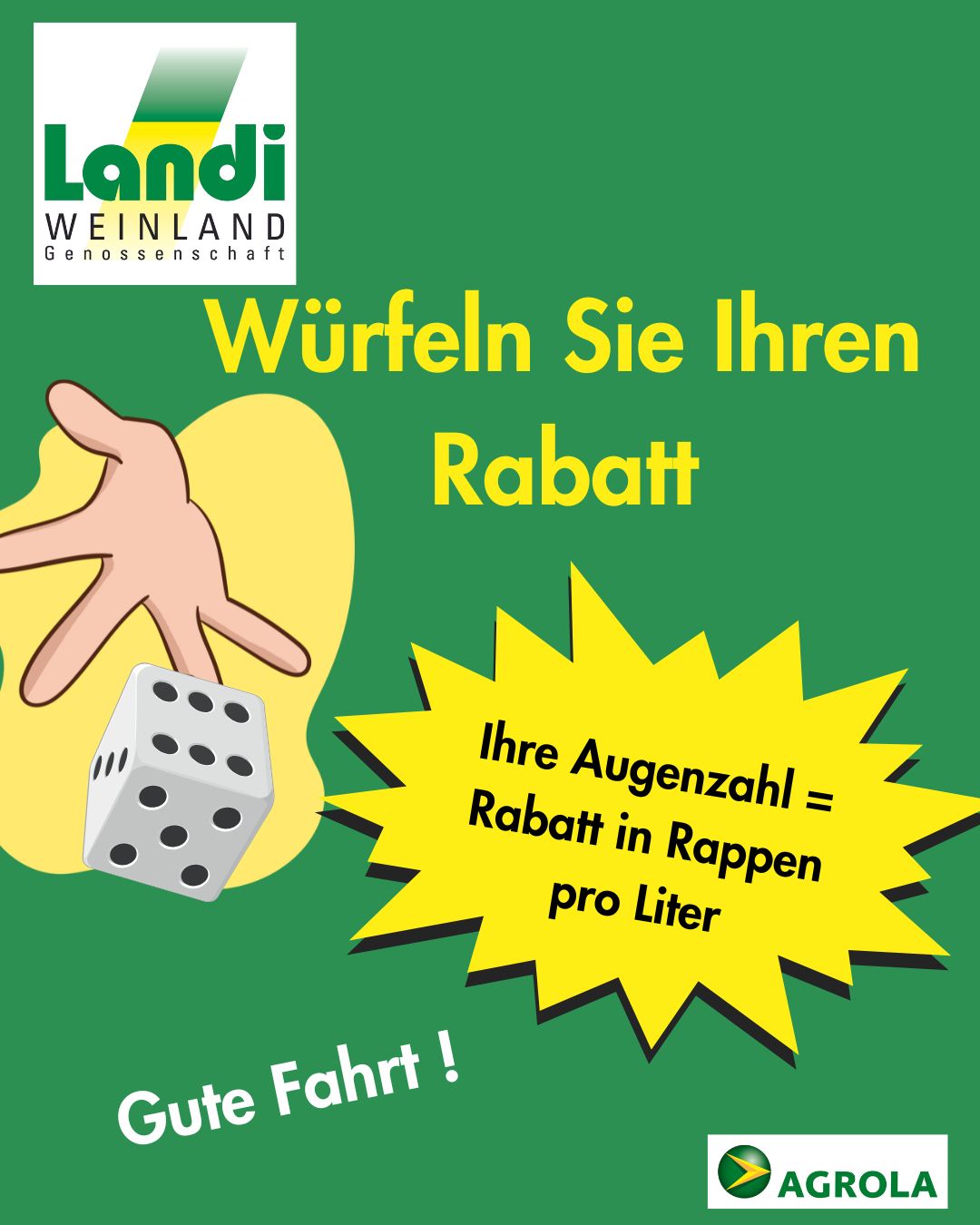 Würfeln und Rabatt gewinnen