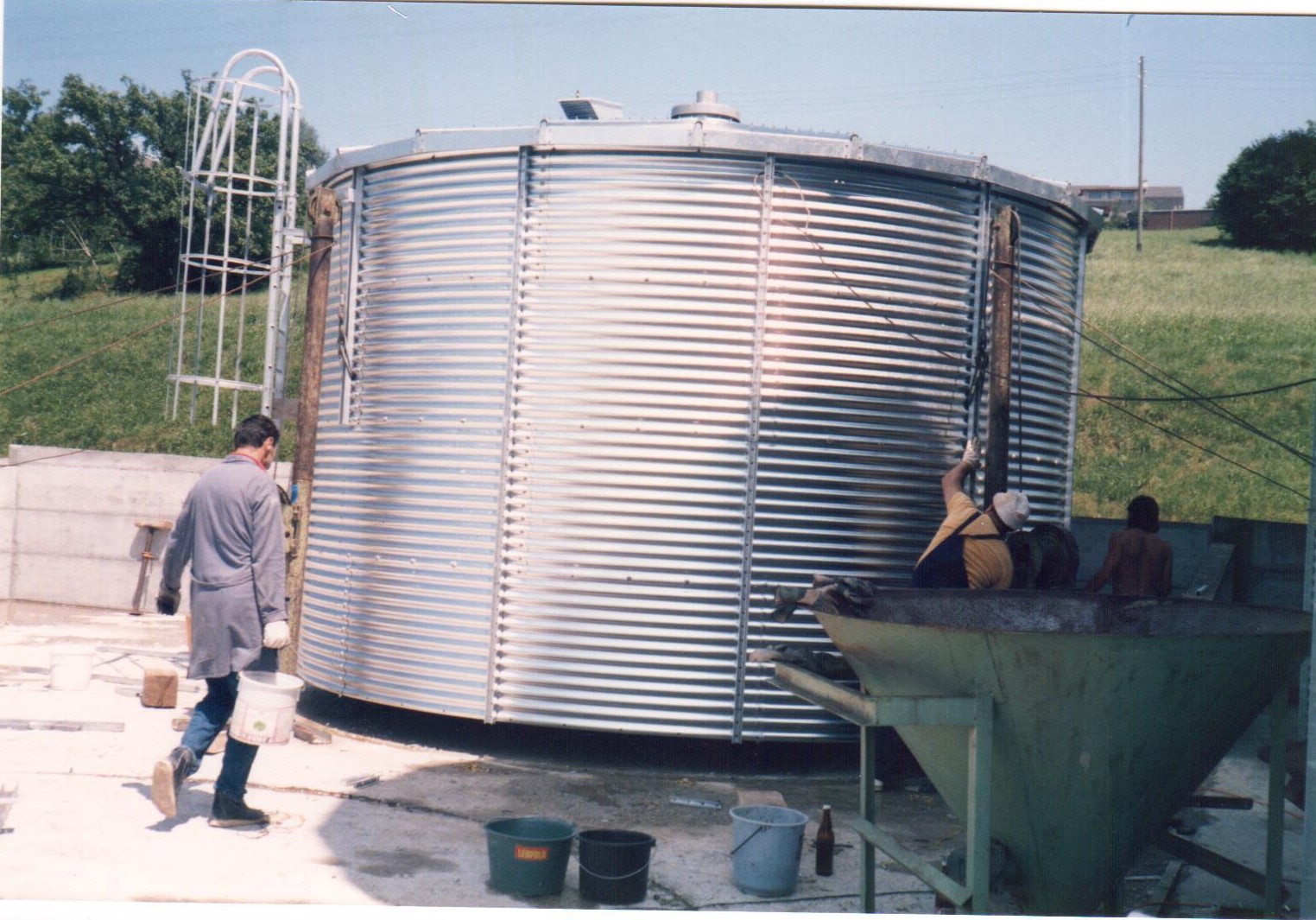 Foto Erstellung Blechsilos 1978