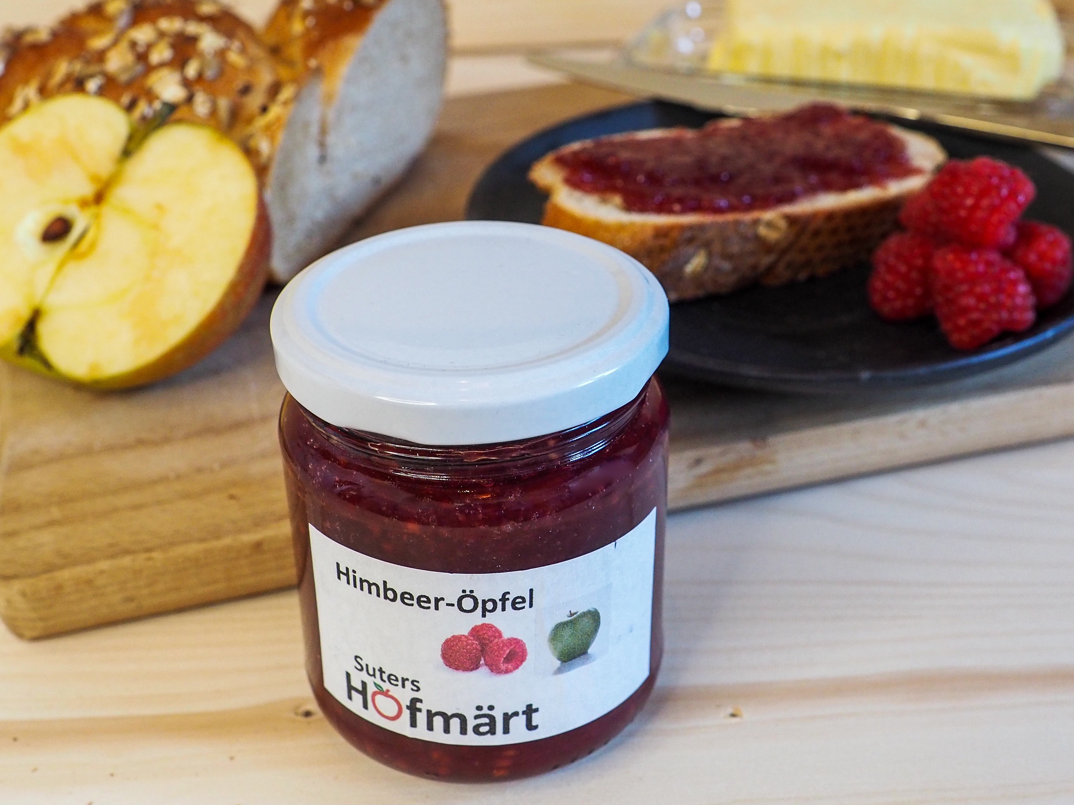 Himbeer Apfel Konfi Suters Hofmärt