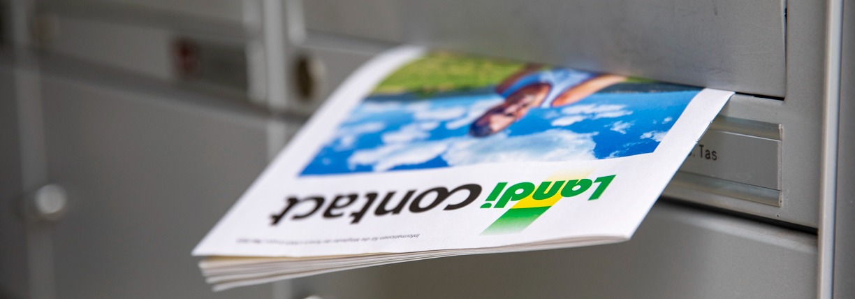 LANDI Contact in einem Briefkasten