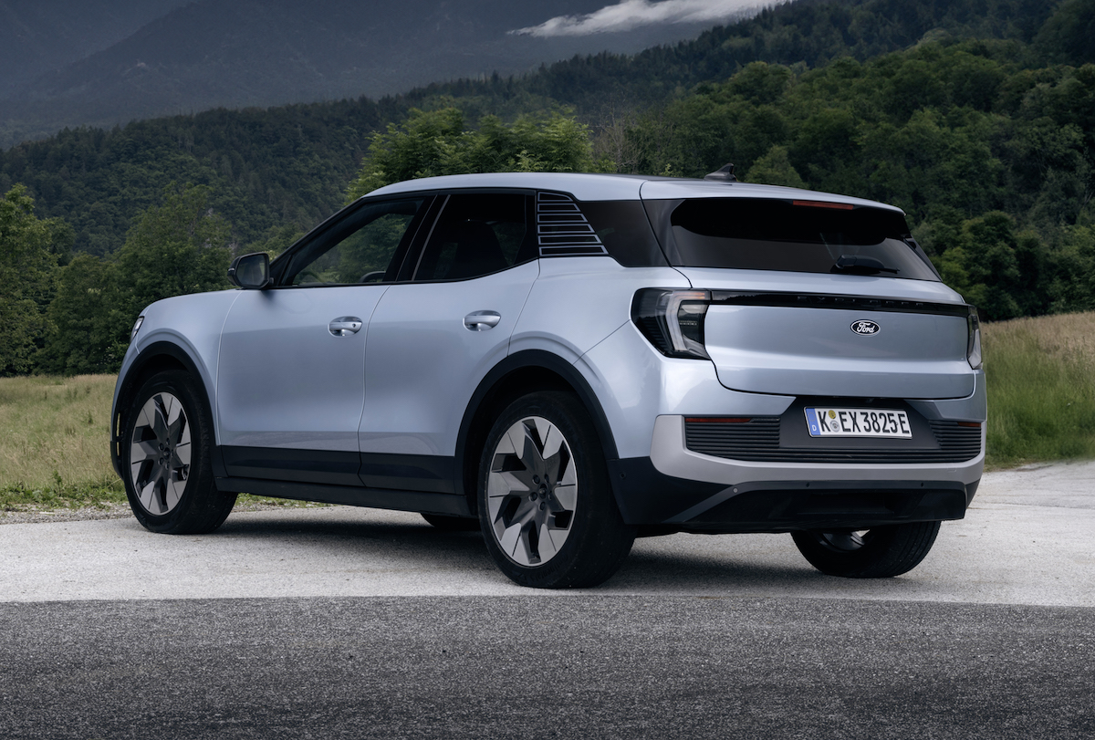 Ford Explorer Electric review blue dead front driving