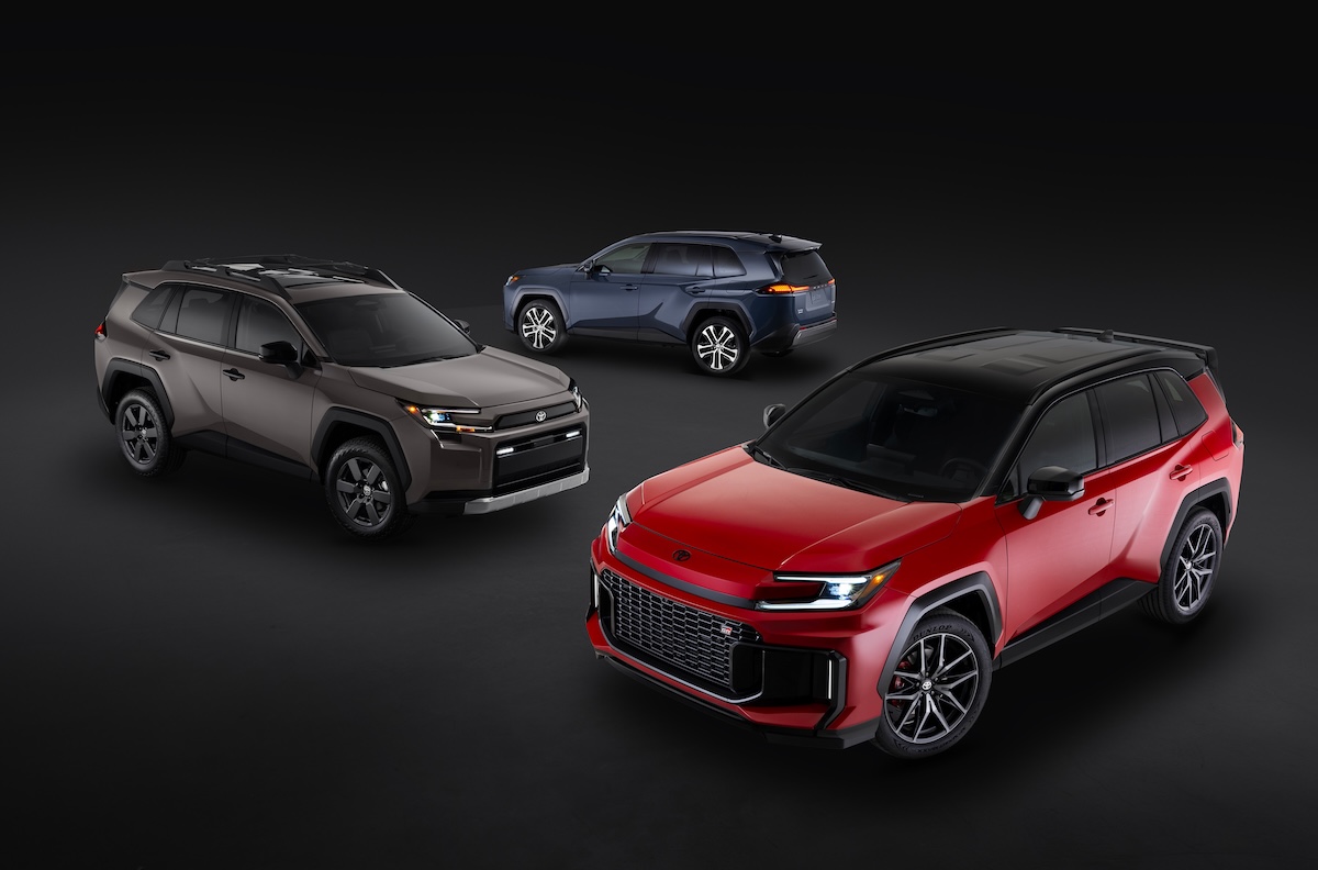2026 Toyota RAV4 three cars in studio